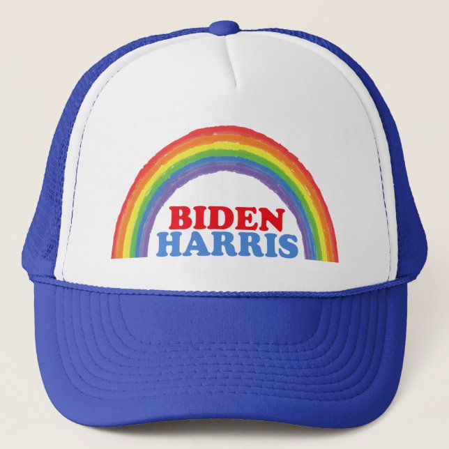 Cute Biden Harris Rainbow Democrat Keps (Framsida)