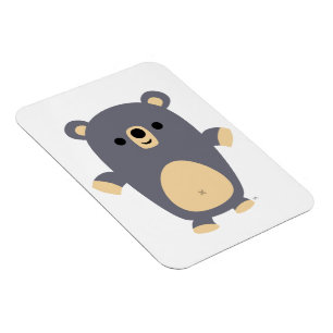 Cute Big Blue-Tecknaden Bär flexibel magnet