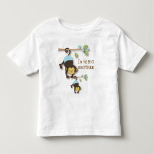 Cute Big Brother Monkey med Lil'Baby Syrran Småbar T Shirt