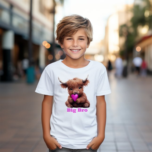 Cute Big Brother Rosa Baby Cow T Shirt (Cute Big Brother Pink Baby Cow T-Shirt)