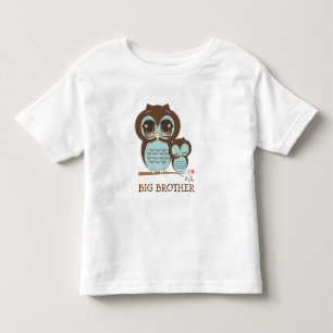 Cute Big Brother Uggla med Sömnig Lil'Baby Bro Tee Shirt