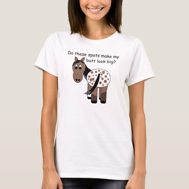 Cute Big Butt Appy Blanket Appaloosa Horse Tee (Framsida)