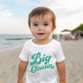 Cute Big Cousin | Bright Teal Matching Family T Shirt