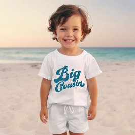Cute Big Cousin | Havsblå matchningsfamilj T Shirt