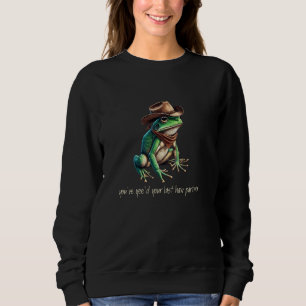 Cute Big Grönt Frog Man Design Funny Meme Yehaw C T Shirt