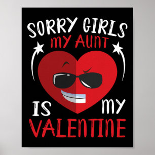 Cute Big Heart Ansikte beklagar att flickorna mitt Poster