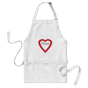 Cute Big Heart Tack Romantic Apron Förkläde