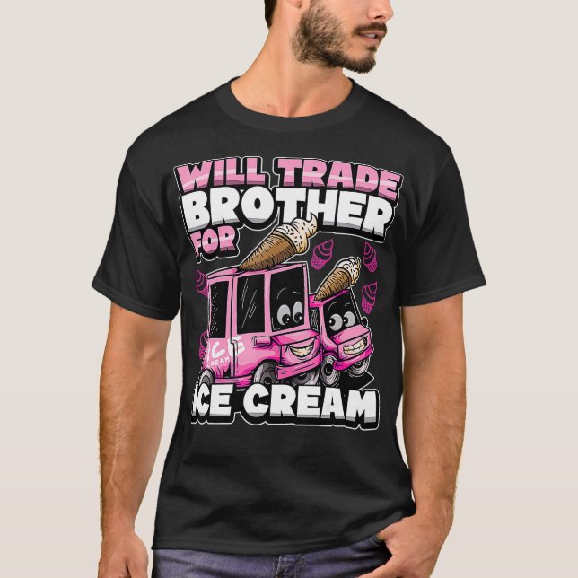 Cute Big Sister Ice Cream Lastbil Funny Quote Matc T Shirt (Framsida)