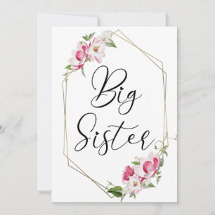 Cute Big Sister Inbjudningar