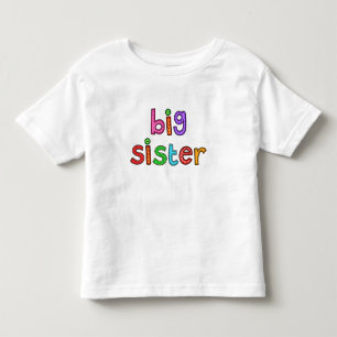 Cute Big Sister Quilt Stitch Polka Dot Brev T Shirt
