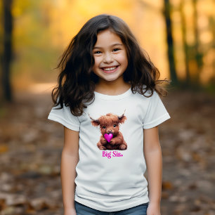 Cute Big Sister Rosa Baby Cow T Shirt
