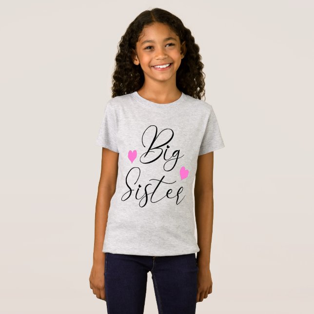Cute Big Sister T Shirt (Hel framsida)