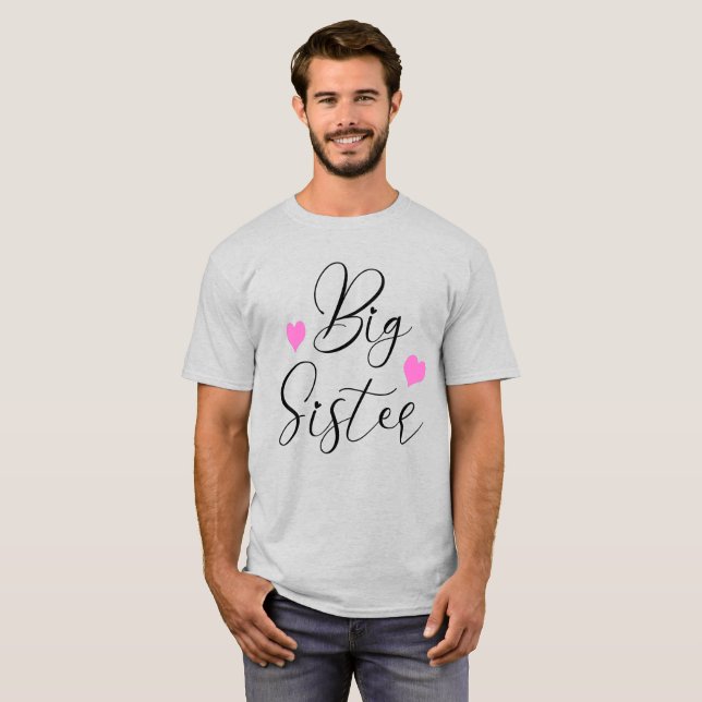 Cute Big Sister T Shirt (Hel framsida)