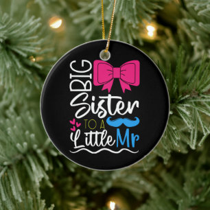 Cute Big Sister till en liten syster för nya systr Julgransprydnad Keramik