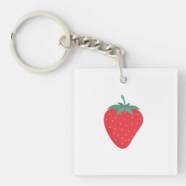 Cute Big Strawberry Keychain