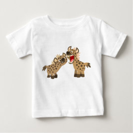 Cute Big Teethed Tecknad Hyenas Baby T-Shirt