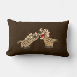 Cute Big Teethed Tecknad Hyenas Pillow Lumbarkudde