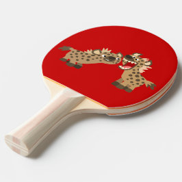 Cute Big Teethed Tecknad Hyenas Ping Pong Paddle Pingisracket