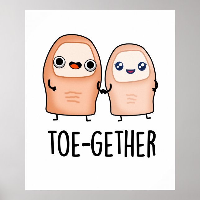 Cute Big Toe Pun Poster (Framsidan)