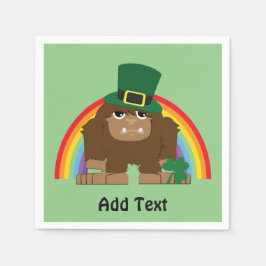 Cute Bigfoot Leprechaun Pappersservett