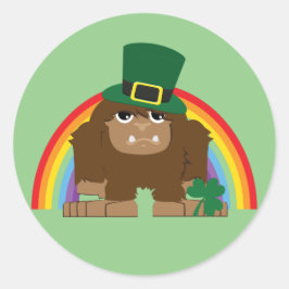 Cute Bigfoot Leprechaun Runt Klistermärke