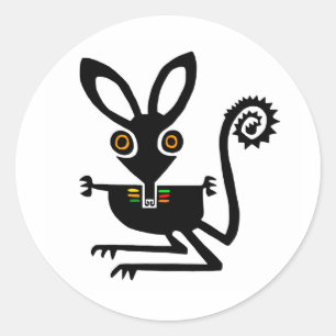 Cute BILBY - Australien - utrotningshotat djur Runt Klistermärke