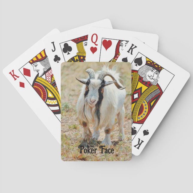 Cute Billy Goat Poker Ansikte-spelkort Casinokort (Baksidan)