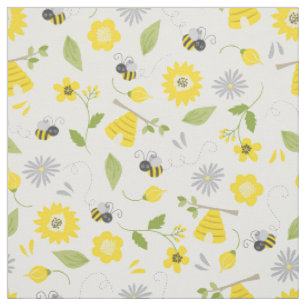 Cute bin och Blommönster Tyg