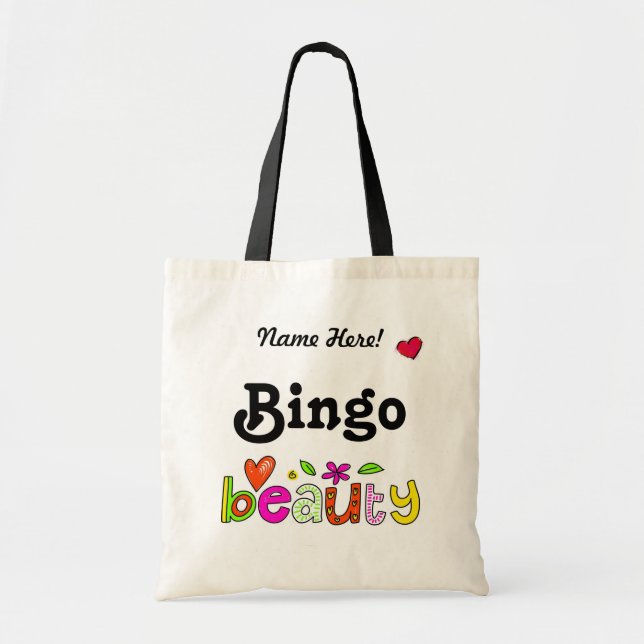 Cute Bingo Beauty Anpassningsbar Bingo Players Tygkasse (Framsidan)