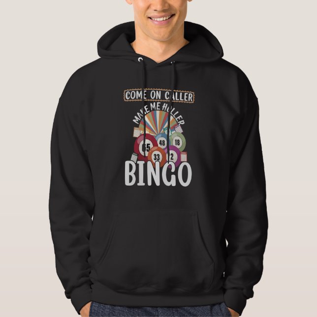 Cute Bingo Design For Men Women Casino Game Bingo  Hoodie (Framsida)