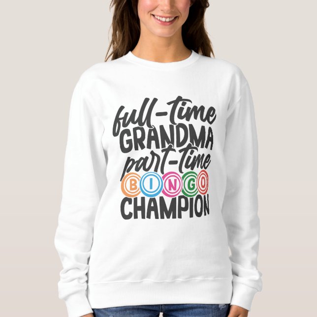 Cute Bingo Grandma word art  T Shirt (Framsida)