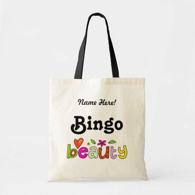 Cute Bingo Personalize Namn-prisspelarbag Tygkasse (Framsidan)