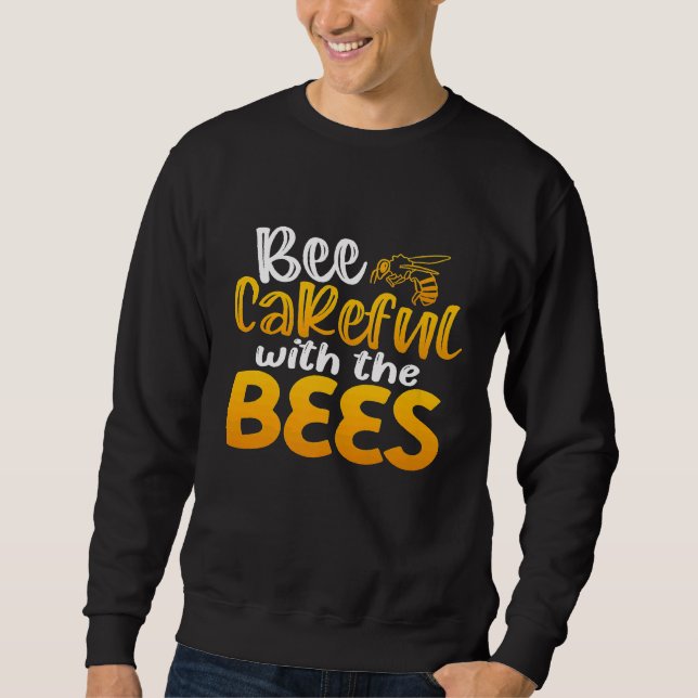 Cute biodling Apiarist honey Bee Pun biodling Lång Ärmad Tröja (Framsida)