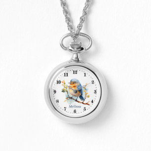 Cute bird älskare add namn Watch Armbandsur