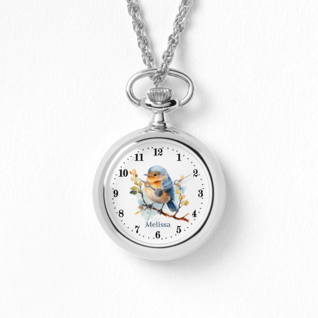 Cute bird älskare add namn Watch Armbandsur (Framsida)
