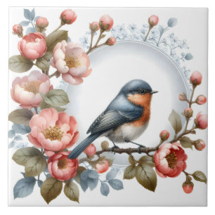 Cute bird älskare som utvecklar keramiskt material kakelplatta