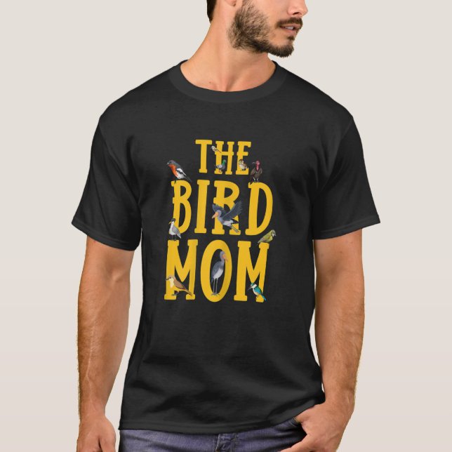 Cute Bird and Bird Owner Mamma T Shirt (Framsida)