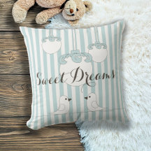 Cute Bird Baby blue Rand Nursery/Kids Room