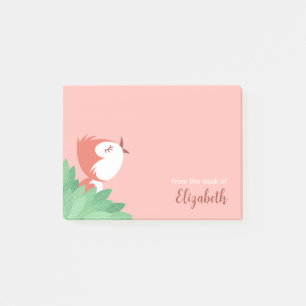 Cute Bird Chick Sol Girl Post-it Block