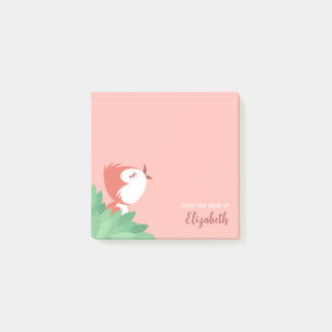 Cute Bird Chick Sol Girl Post-it Block