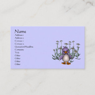 Cute Bird Daisy Flowers Visitkort