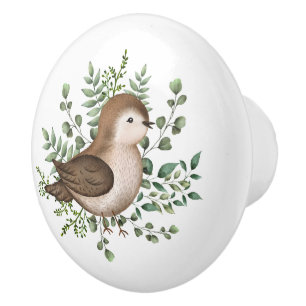 Cute Bird Forest Greenery Woodland Baby Nursery Knopp