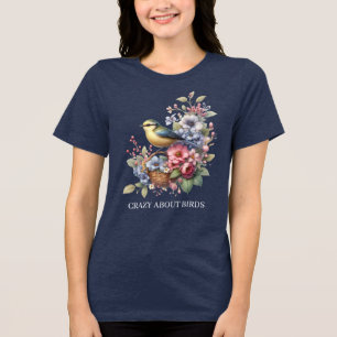 Cute bird-galen tilläggstext t shirt