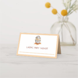 Cute Bird Gender Neutral Baby Shower Placeringskort