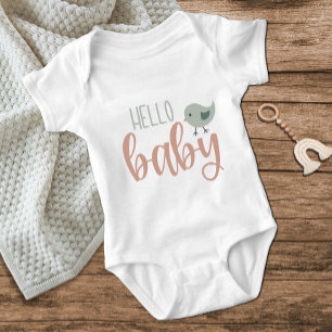 Cute Bird Hej Baby Pastel T Shirt