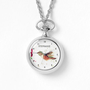 Cute Bird Hummingbird Flower Colibri Nature Armbandsur