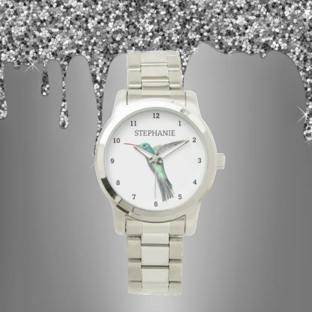 Cute Bird Hummingbird Flower Colibri Nature Armbandsur (Skapare uppladdad)
