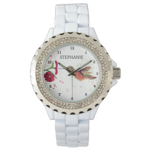 Cute Bird Hummingbird Flower Colibri Nature Armbandsur