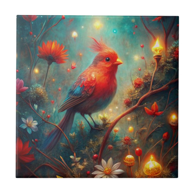 Cute Bird Kakelplatta (Framsidan)