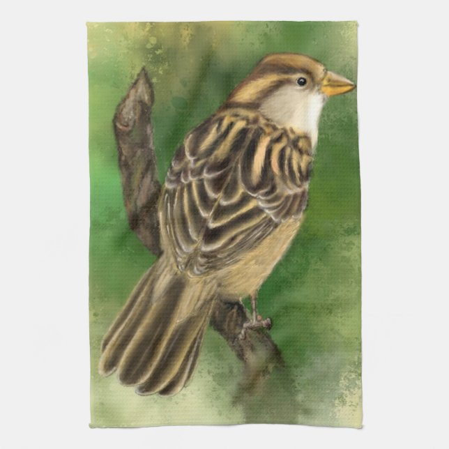 Cute Bird Kitchen Towel Kökshandduk (Vertikal)